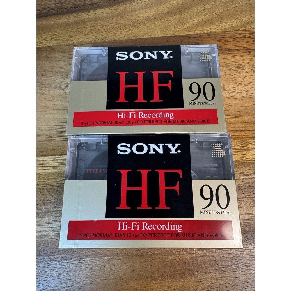 HF 90 Sony Cassette Blank Tape for Speech or Music Type‎ 1 SEALED Qty 2 NOS